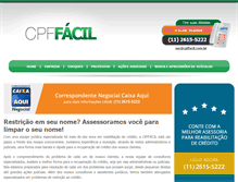 Tablet Screenshot of cpffacil.com.br